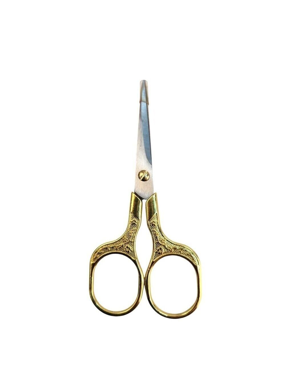 Stainless Steel 5" Embroidery Sewing Scissors With Intricate Design Gold-Silver